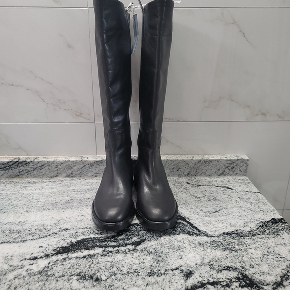 Antonio Melani Kovvaa Logo Embossed Emblem Tall Riding Boots - Picture 3 of 13